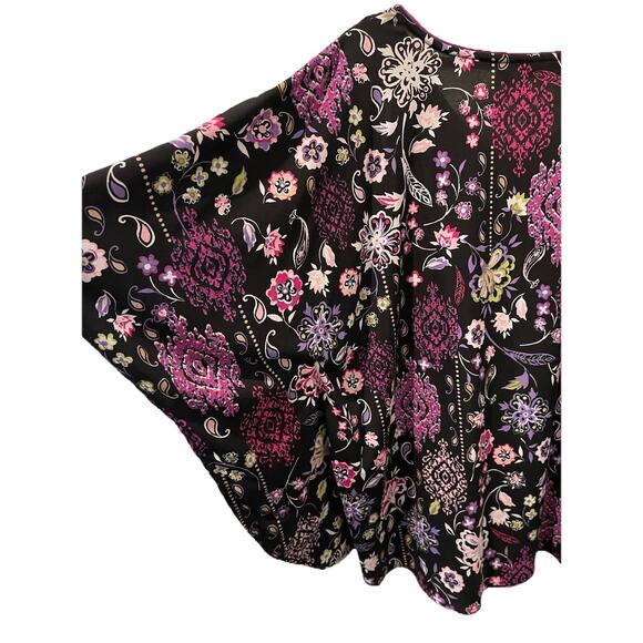 3 for $25-Susan Graver Batwing Sleeve Women's Top Size XL Black & Purple - Picture 3 of 9